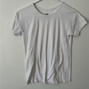 Athlete girl white power up tee